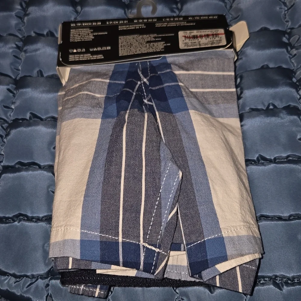 NWT American Eagle Outfitters Blue White 4 Inch Stretch Poplin Boxer XS